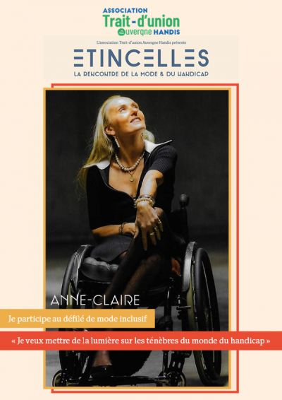 mode et handicap : Etincelles présentation de Anne-Claire