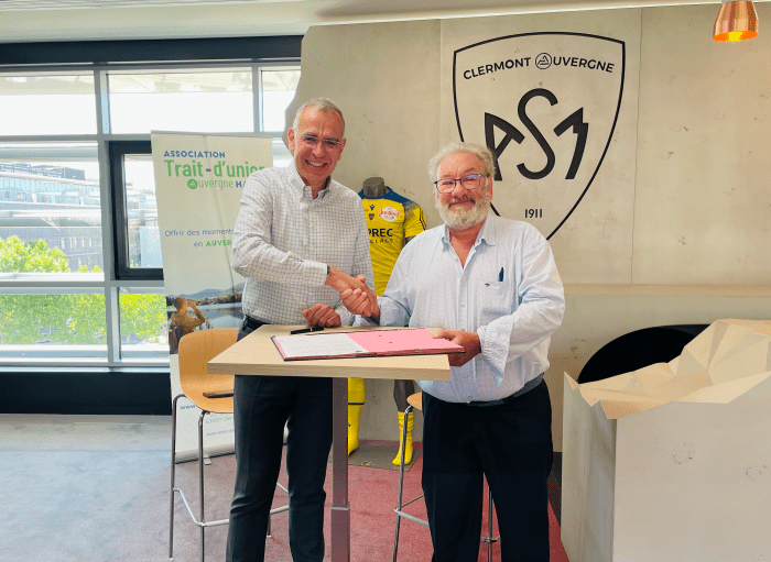 Partenariat entre l'ASM Clermont Auvergne et l'Association Trait d'union Auvergne Handis
