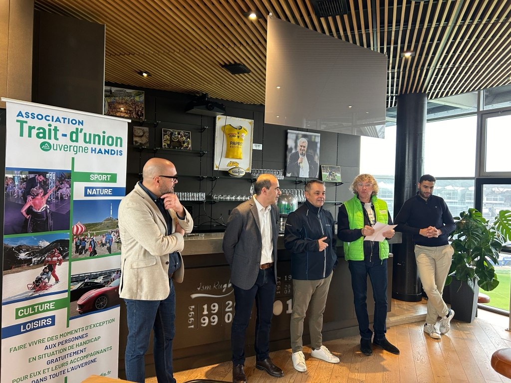 Discours de Michel Andenson de l'Association Trait d'union Auvergne Handis lors de l'inauguration de l'audio description au Stade Marcel Michelin de l'ASM Clermont Auvergne