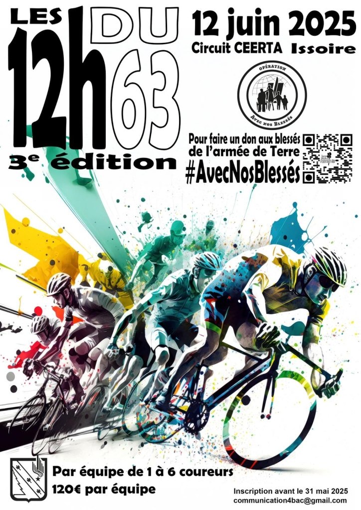 Avec nos blessés 3 édition de la course à vélo sur le circuit d' Issoire