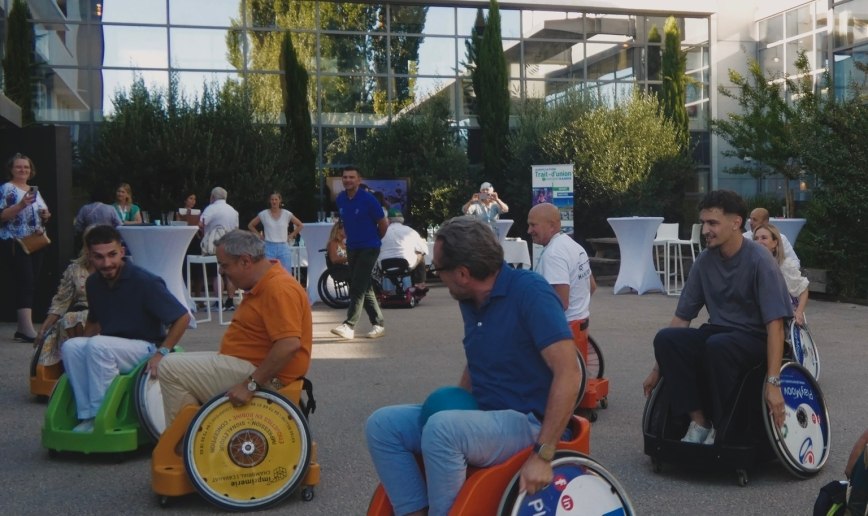 Soirée mécène initiation au rugby fauteuil