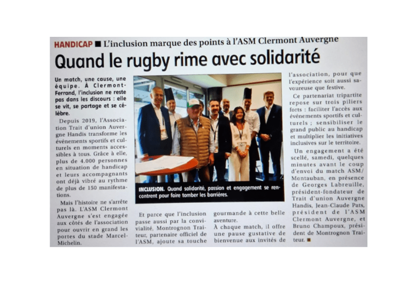 La Montagne – Quand le rugby rime avec solidarité