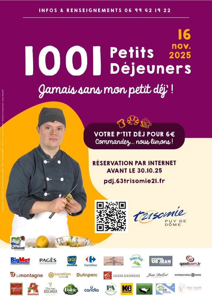 Affiche de la 18 ème édition des 1001 petits déjeuners