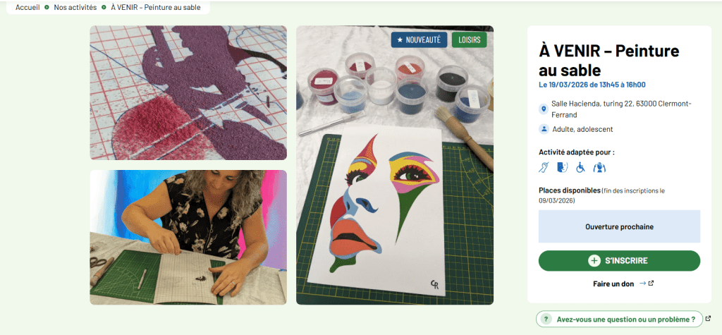 Soutenir une activité don