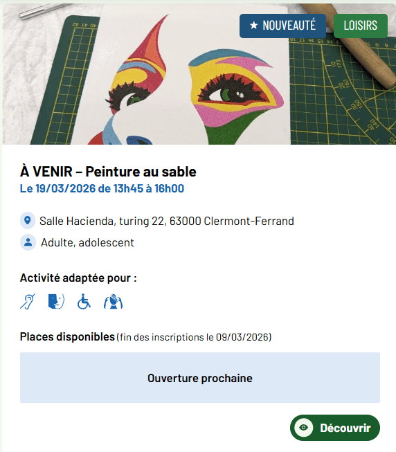 Soutenir une activité