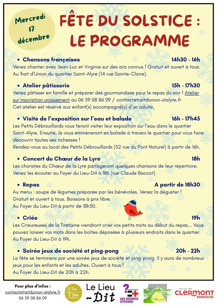 Programme fête du solstice