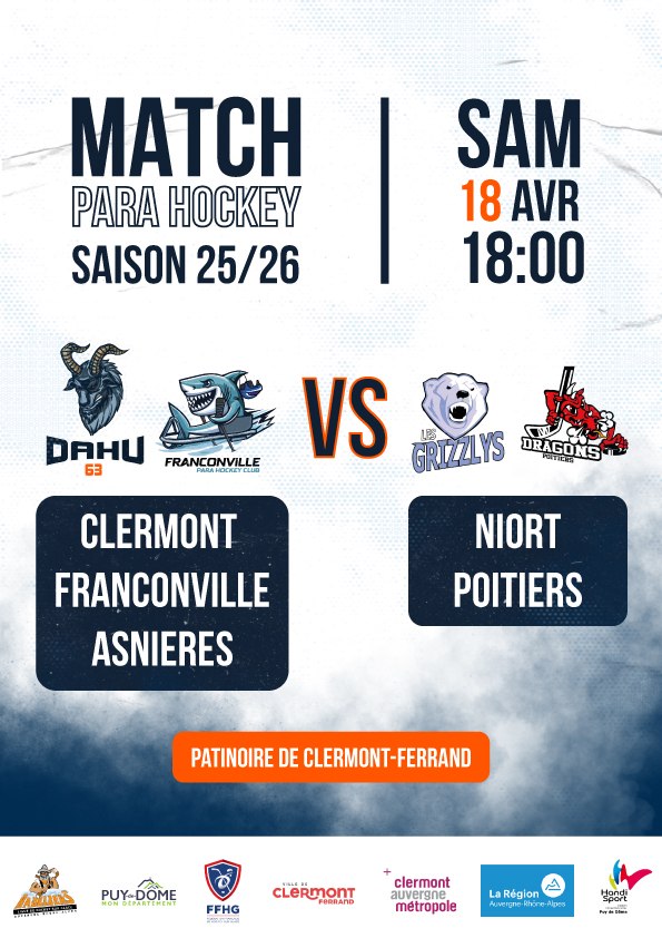 affiche match de para hockey 18AVRIL 2026